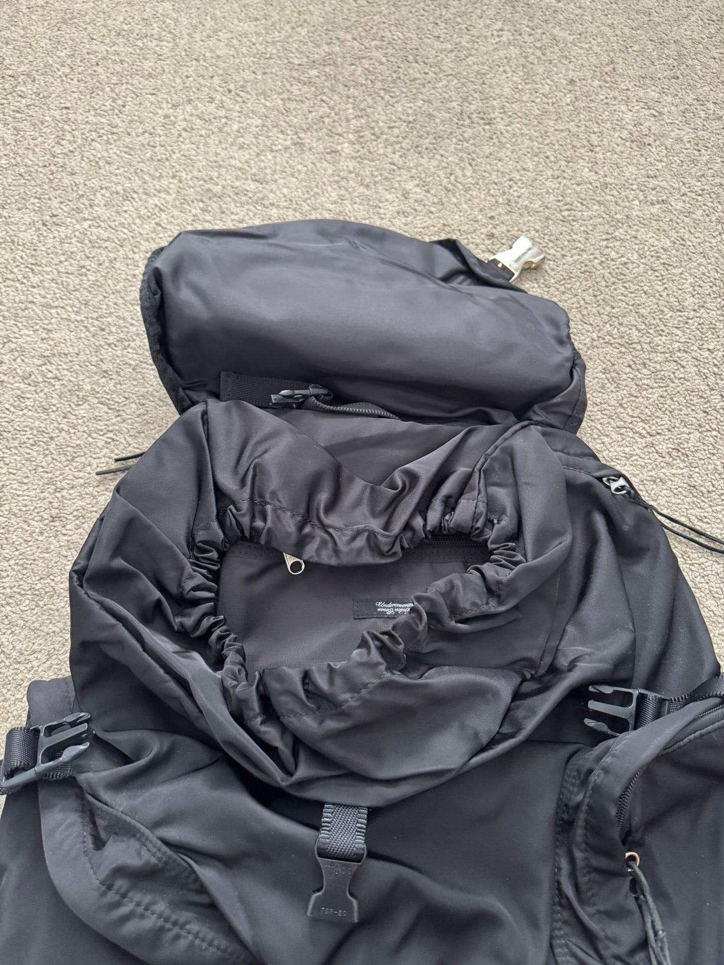 AW11 Undercover Prada GRT Black Nylon Utility Cargo Backpack