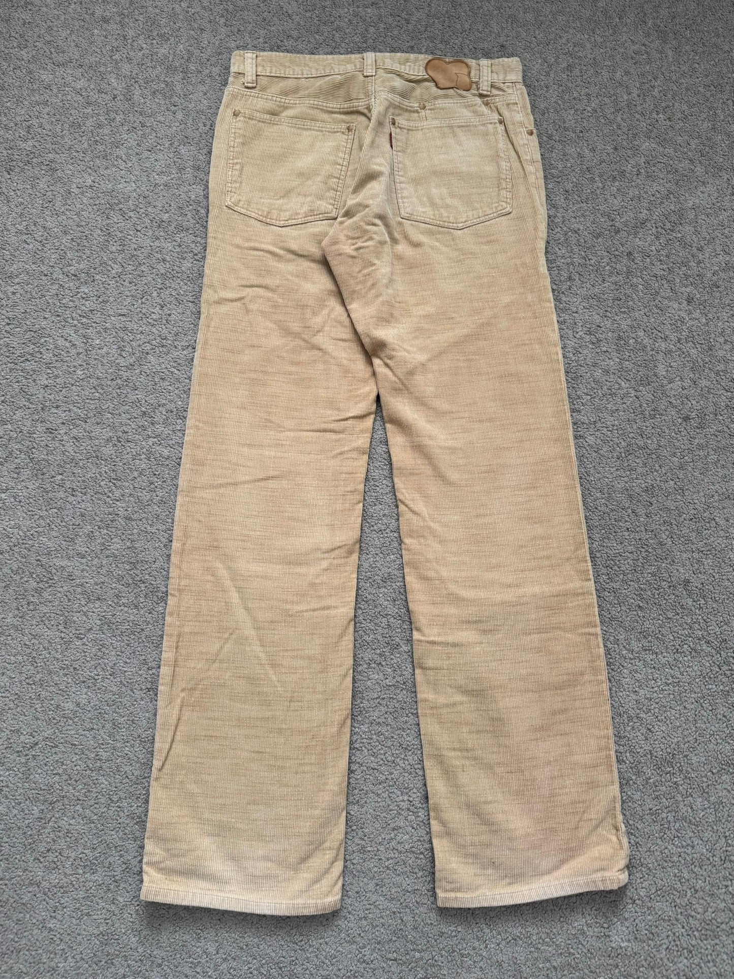 AW03 Number (N)ine Cable Knit Crying Heart Corduroy Pants