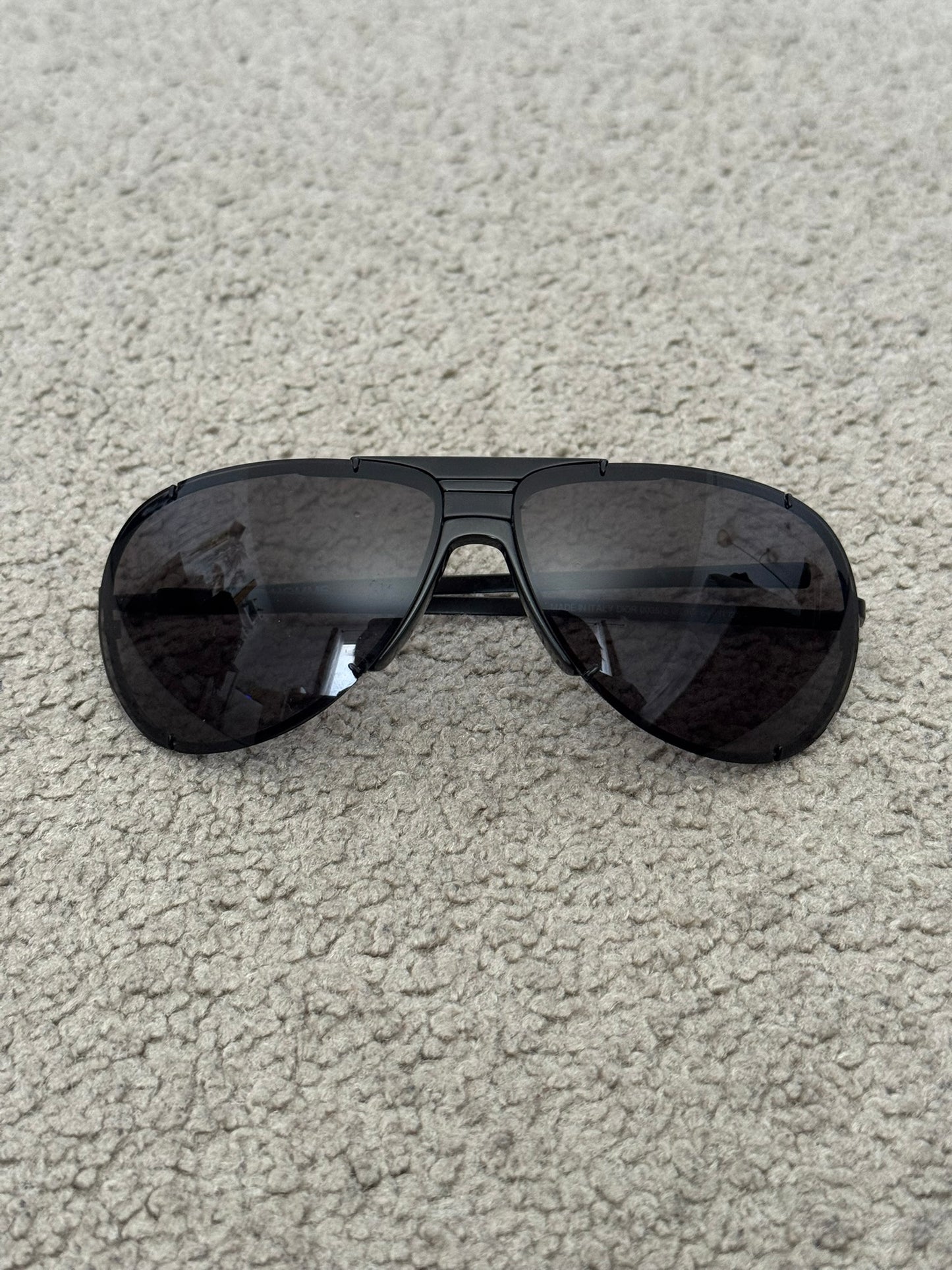 SS04 Dior Homme Hedi Slimane "Strip" Black Shield Sunglasses