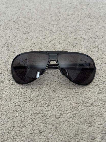 SS04 Dior Homme Hedi Slimane "Strip" Black Shield Sunglasses