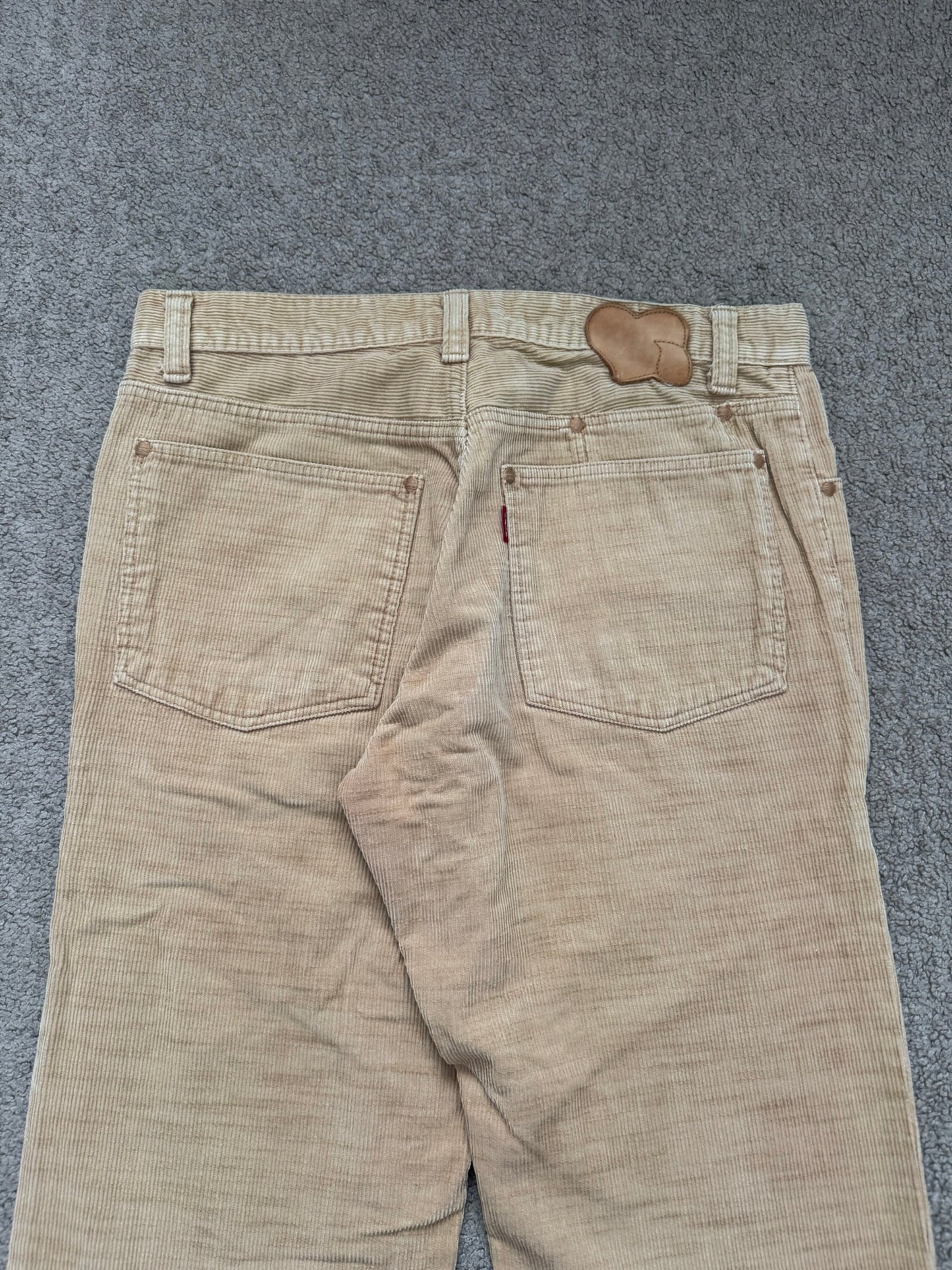 AW03 Number (N)ine Cable Knit Crying Heart Corduroy Pants