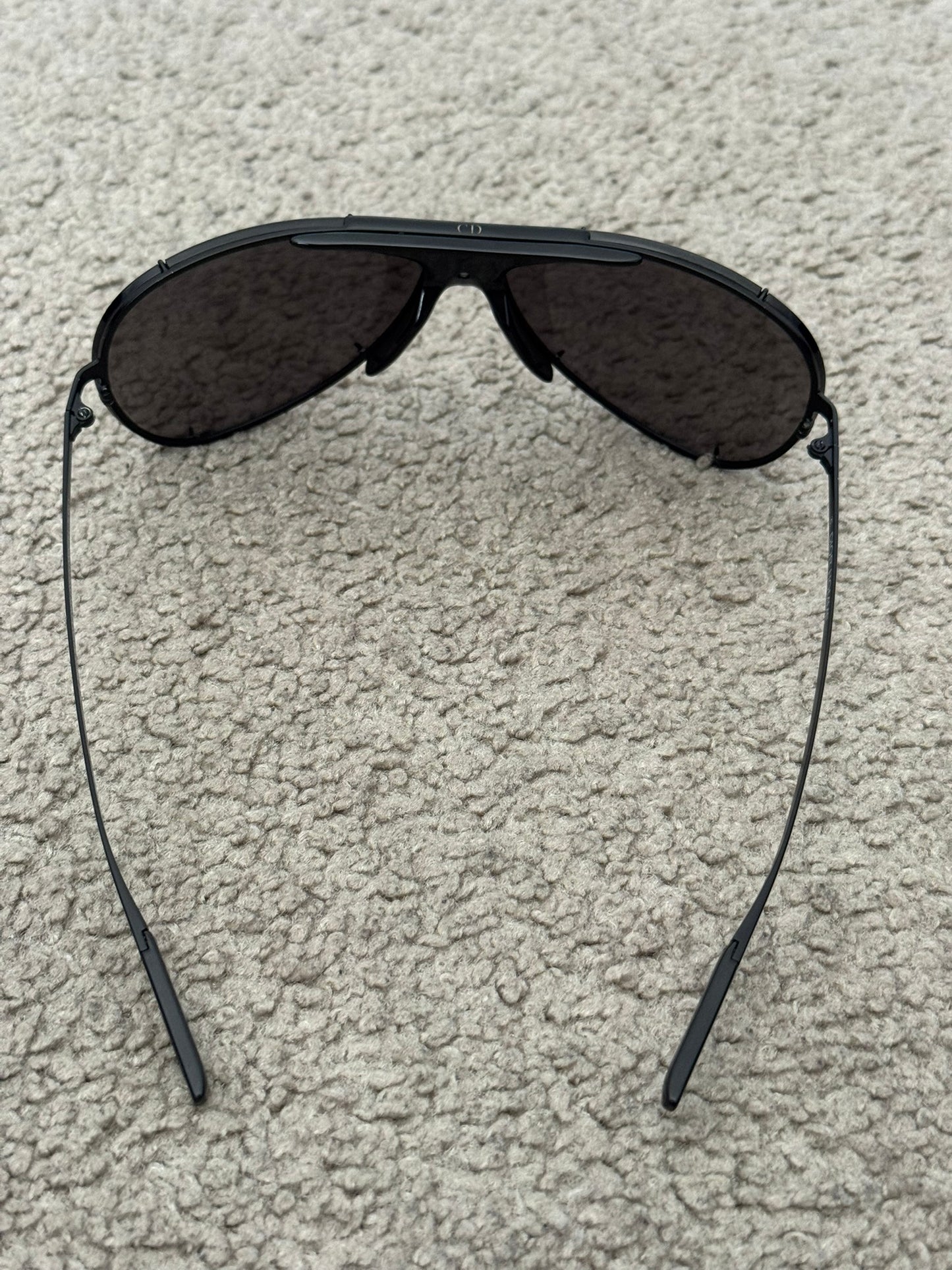 SS04 Dior Homme Hedi Slimane "Strip" Black Shield Sunglasses
