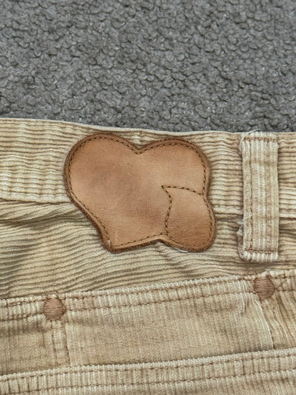 AW03 Number (N)ine Cable Knit Crying Heart Corduroy Pants