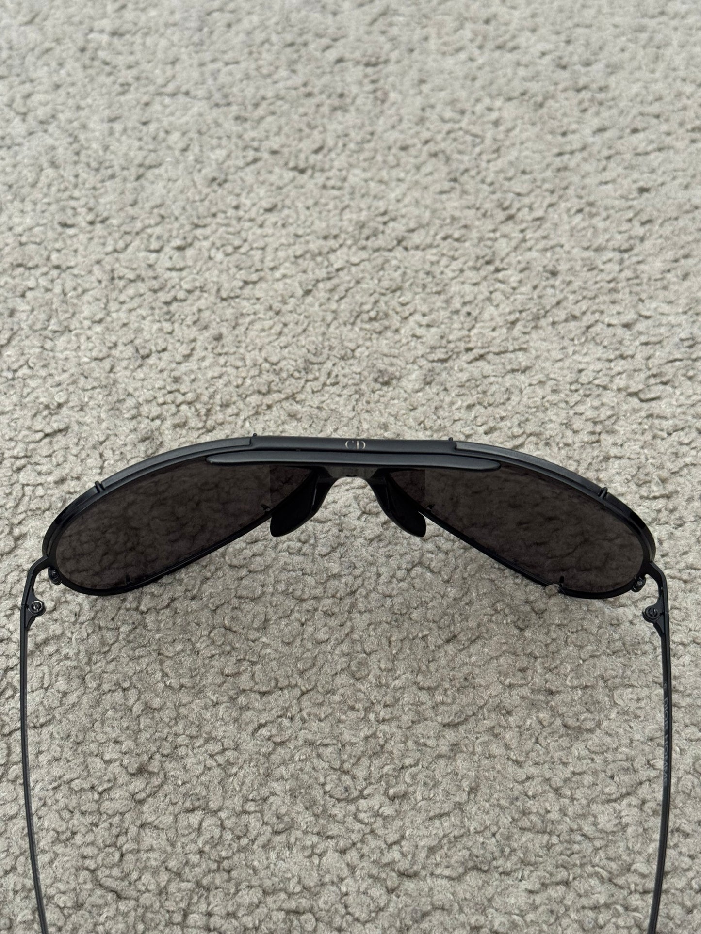 SS04 Dior Homme Hedi Slimane "Strip" Black Shield Sunglasses