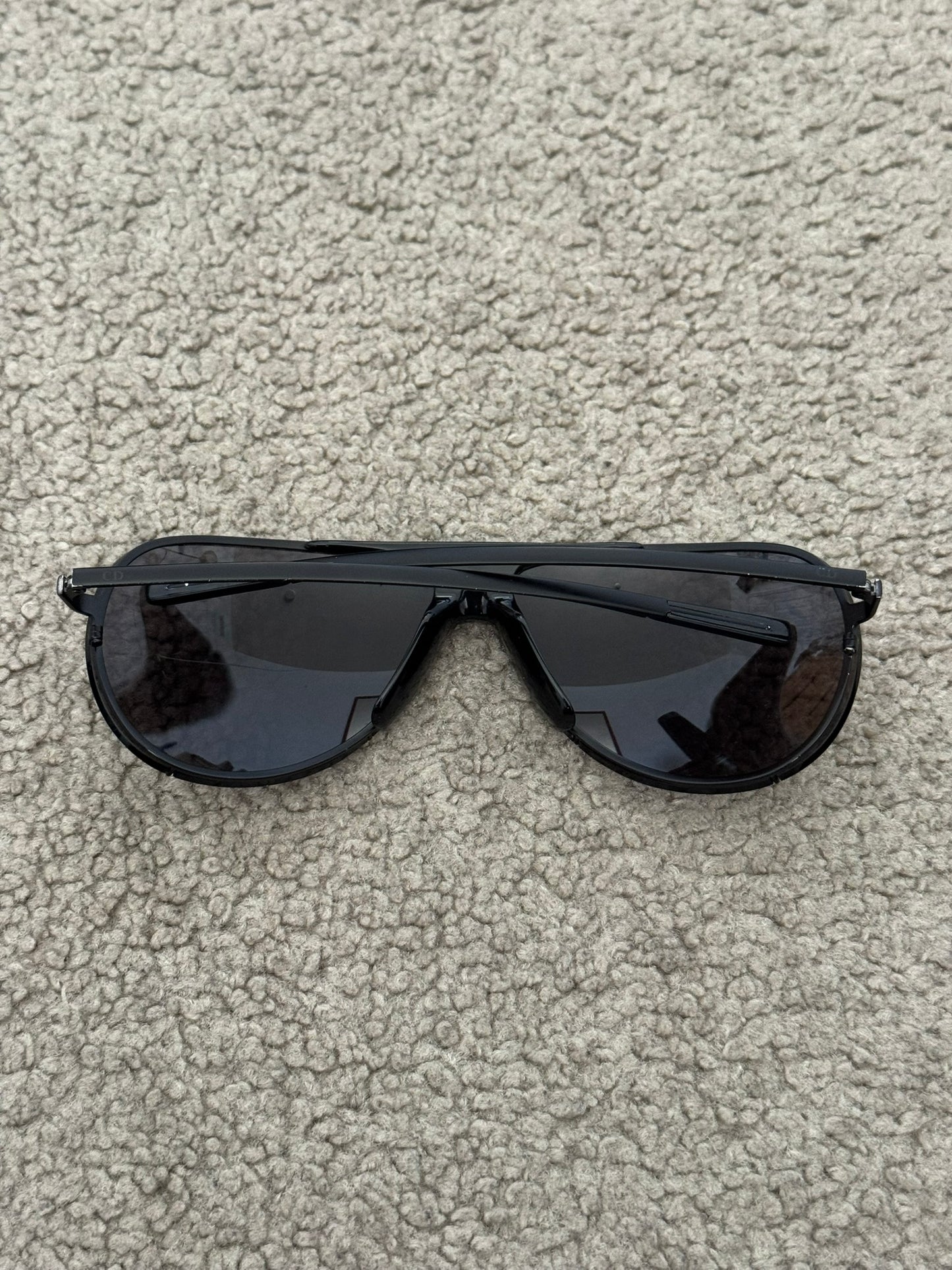 SS04 Dior Homme Hedi Slimane "Strip" Black Shield Sunglasses