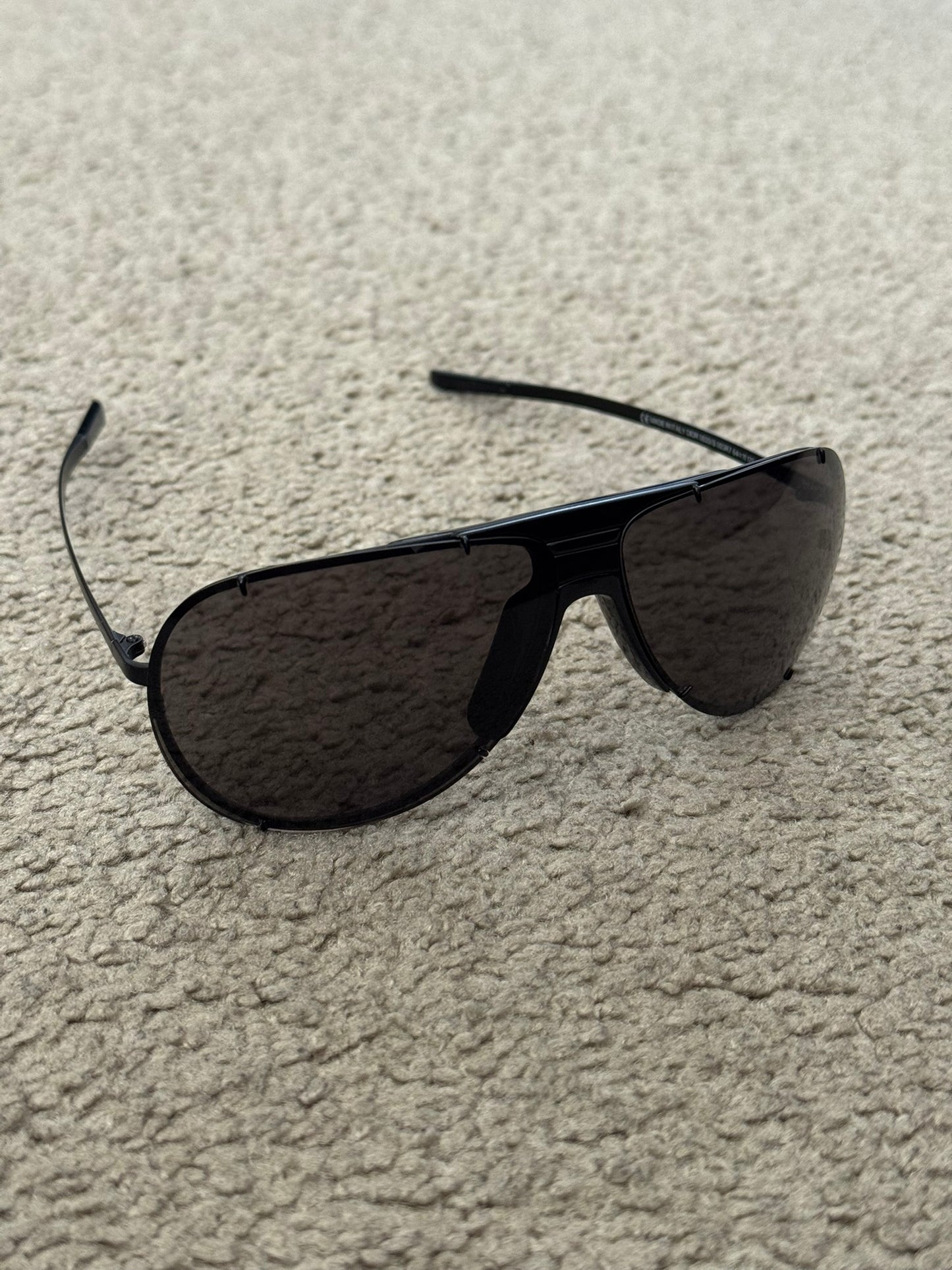SS04 Dior Homme Hedi Slimane "Strip" Black Shield Sunglasses