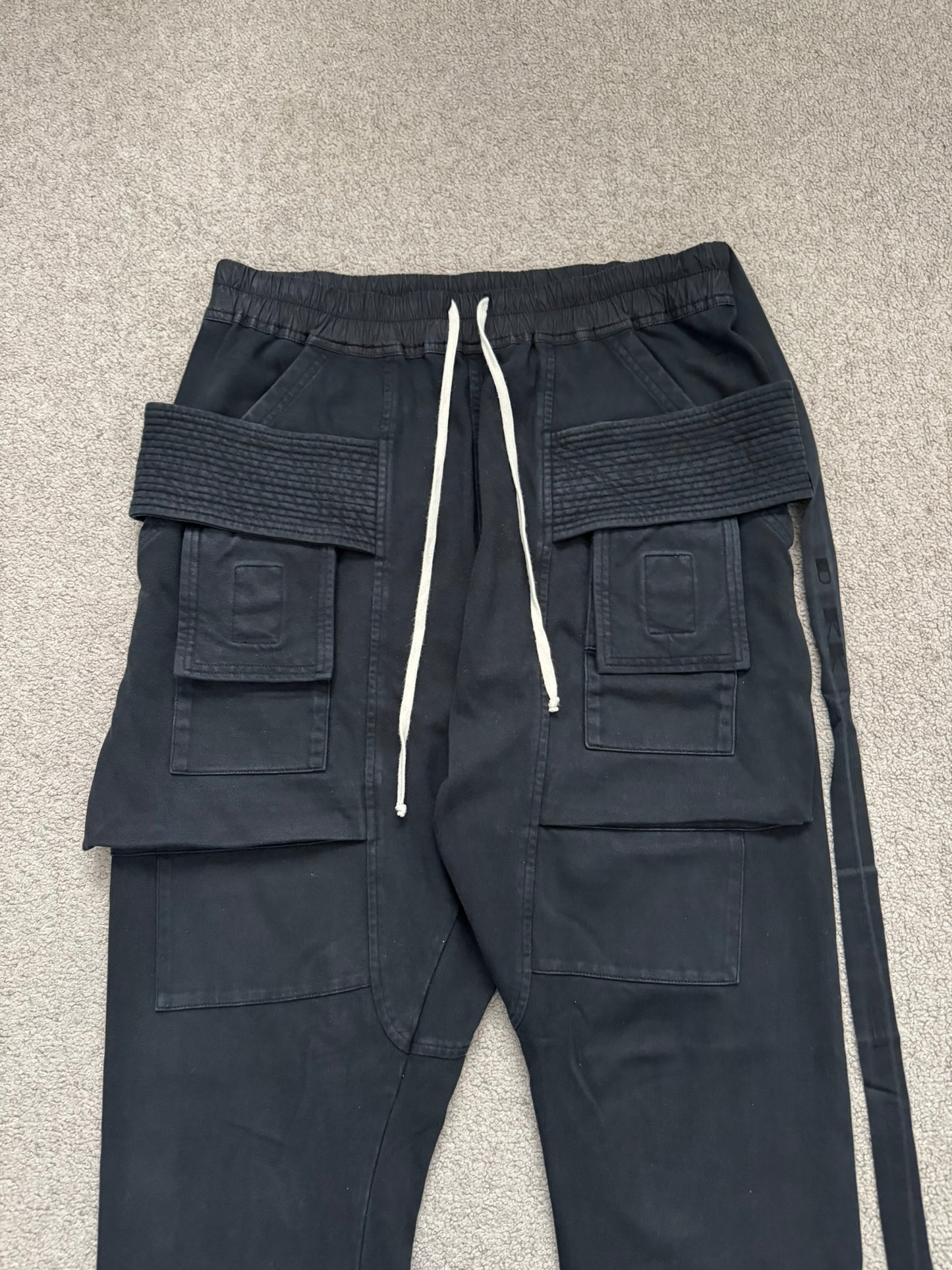 FW21 Rick Owens DRKSHDW Black Creatch Cargo Pants