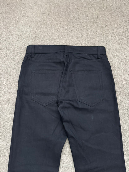 FW15 Saint Laurent by Hedi Slimane Black Waxed D10 Denim Jeans