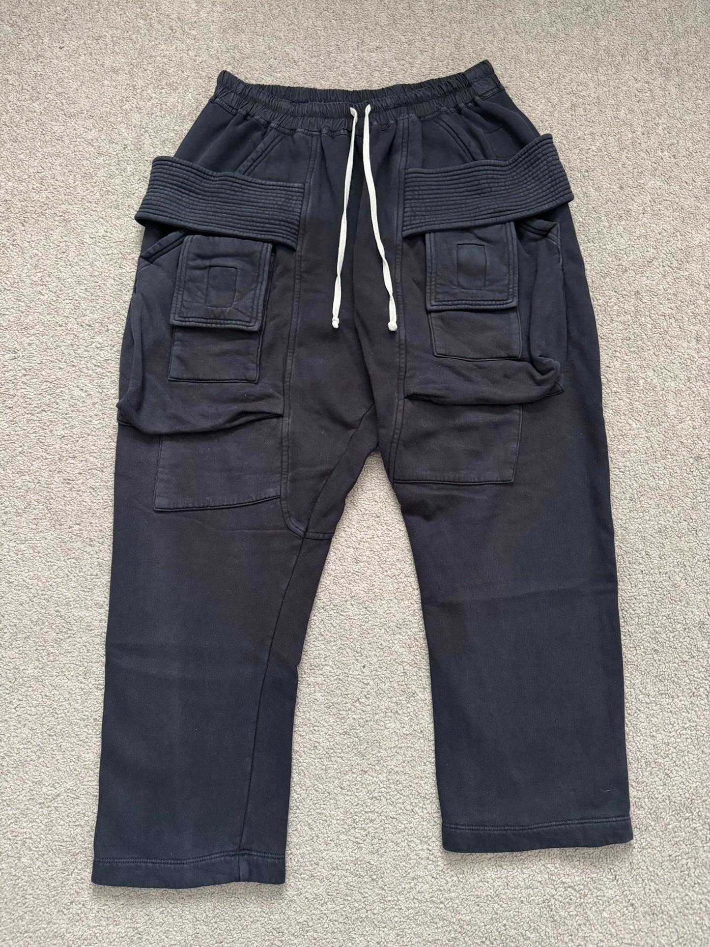 FW20 Rick Owens DRKSHDW Cropped Felpa Creatch Cargo Pants