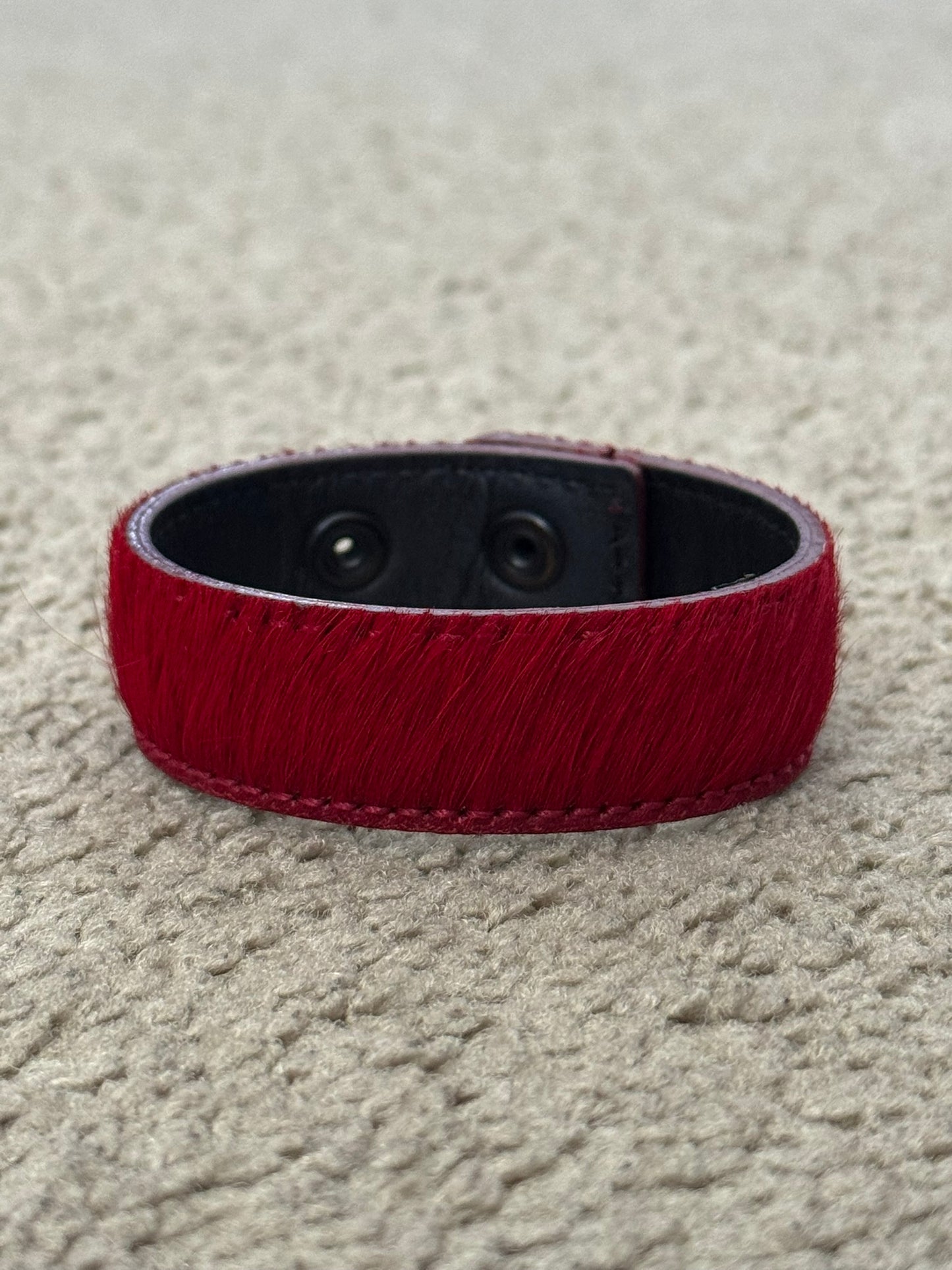 Undercover Ponyhair Snap Button Leather Bracelet
