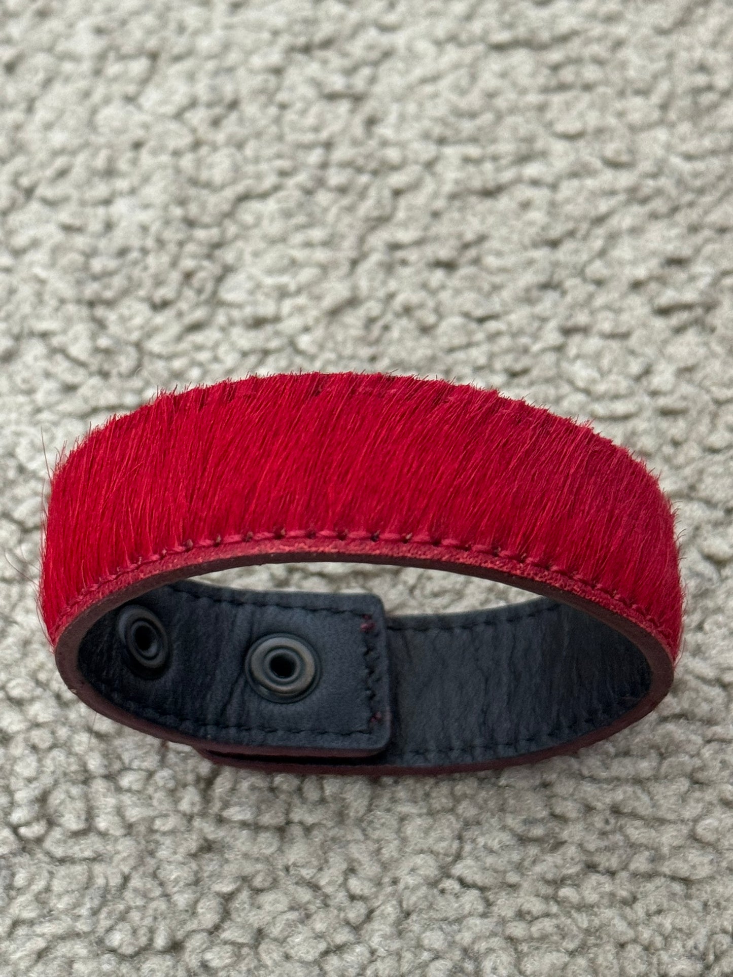 Undercover Ponyhair Snap Button Leather Bracelet