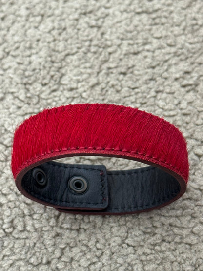 Undercover Ponyhair Snap Button Leather Bracelet
