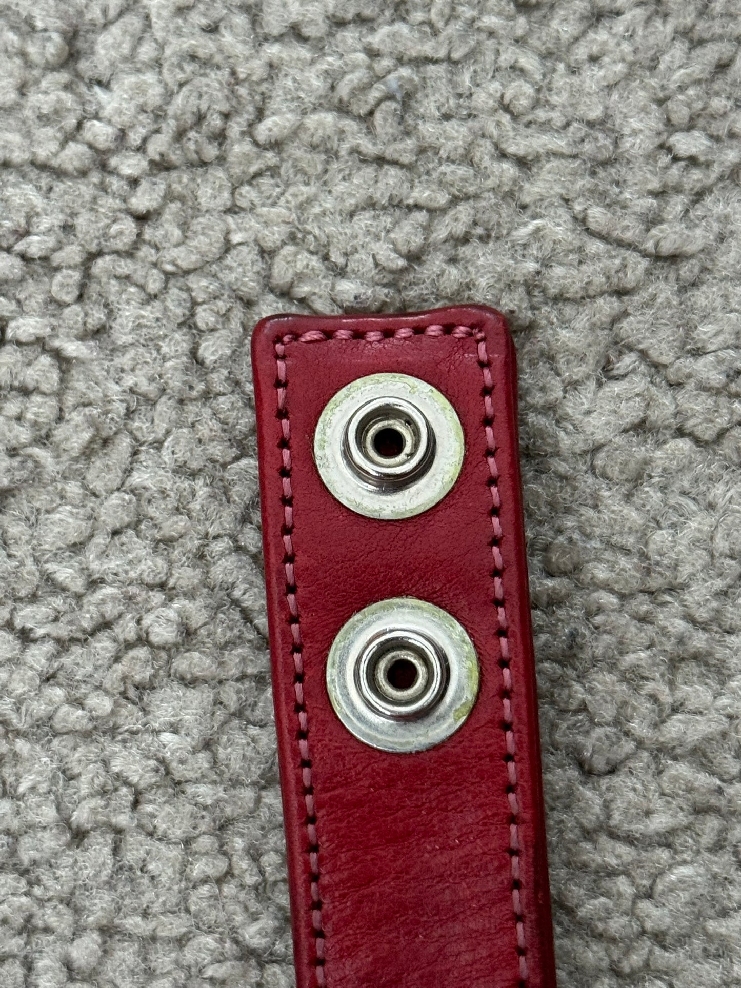 Chrome Hearts 3 Silver Rolling Stones Snap Button Leather Bracelet