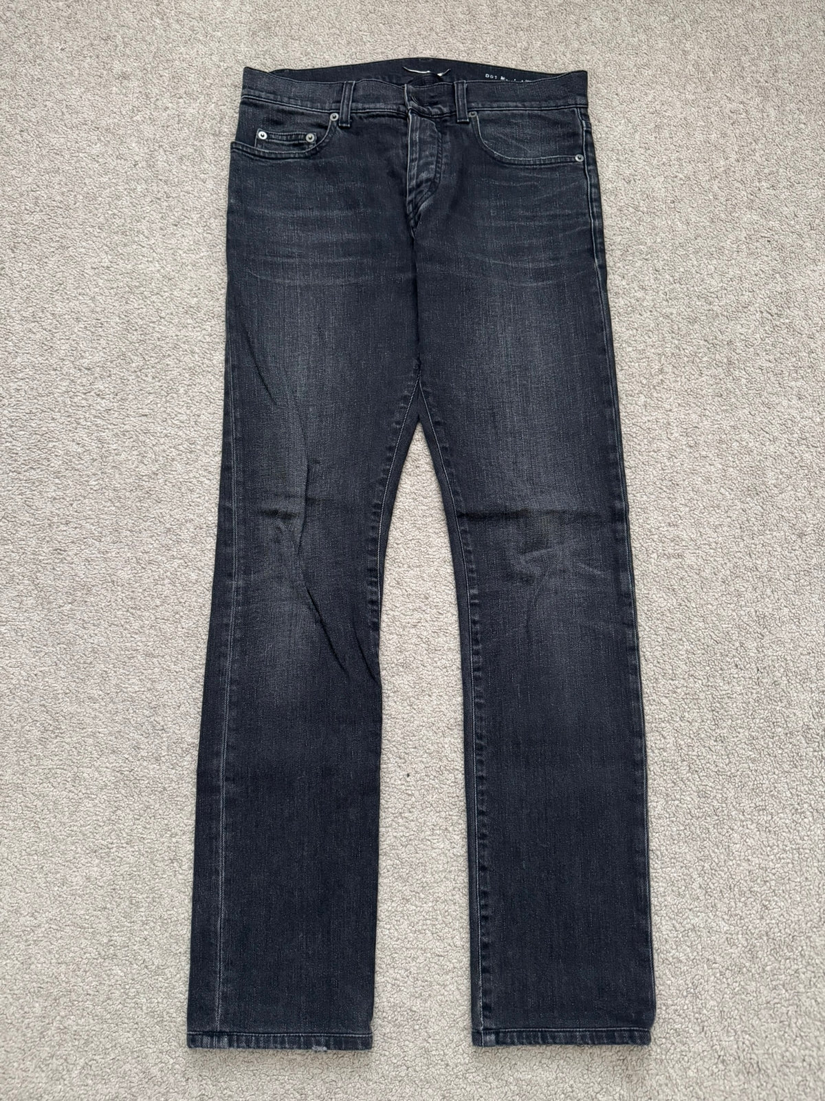 FW15 Saint Laurent by Hedi Slimane Black Washed D01 Denim Jeans