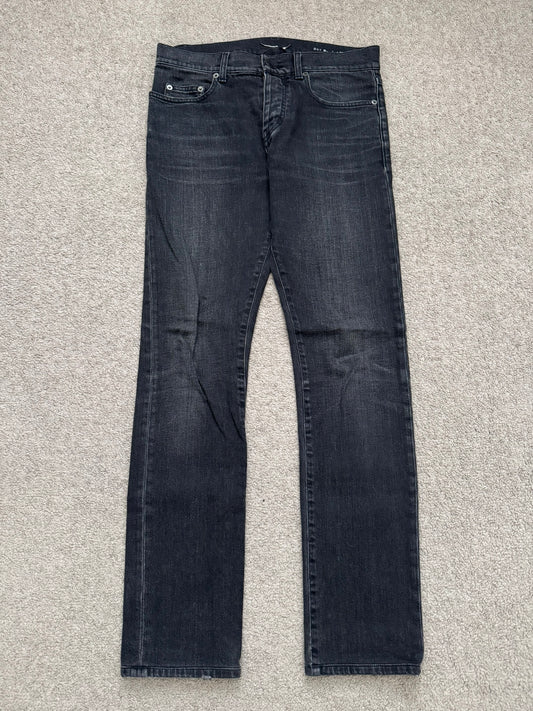 FW15 Saint Laurent by Hedi Slimane Black Washed D01 Denim Jeans