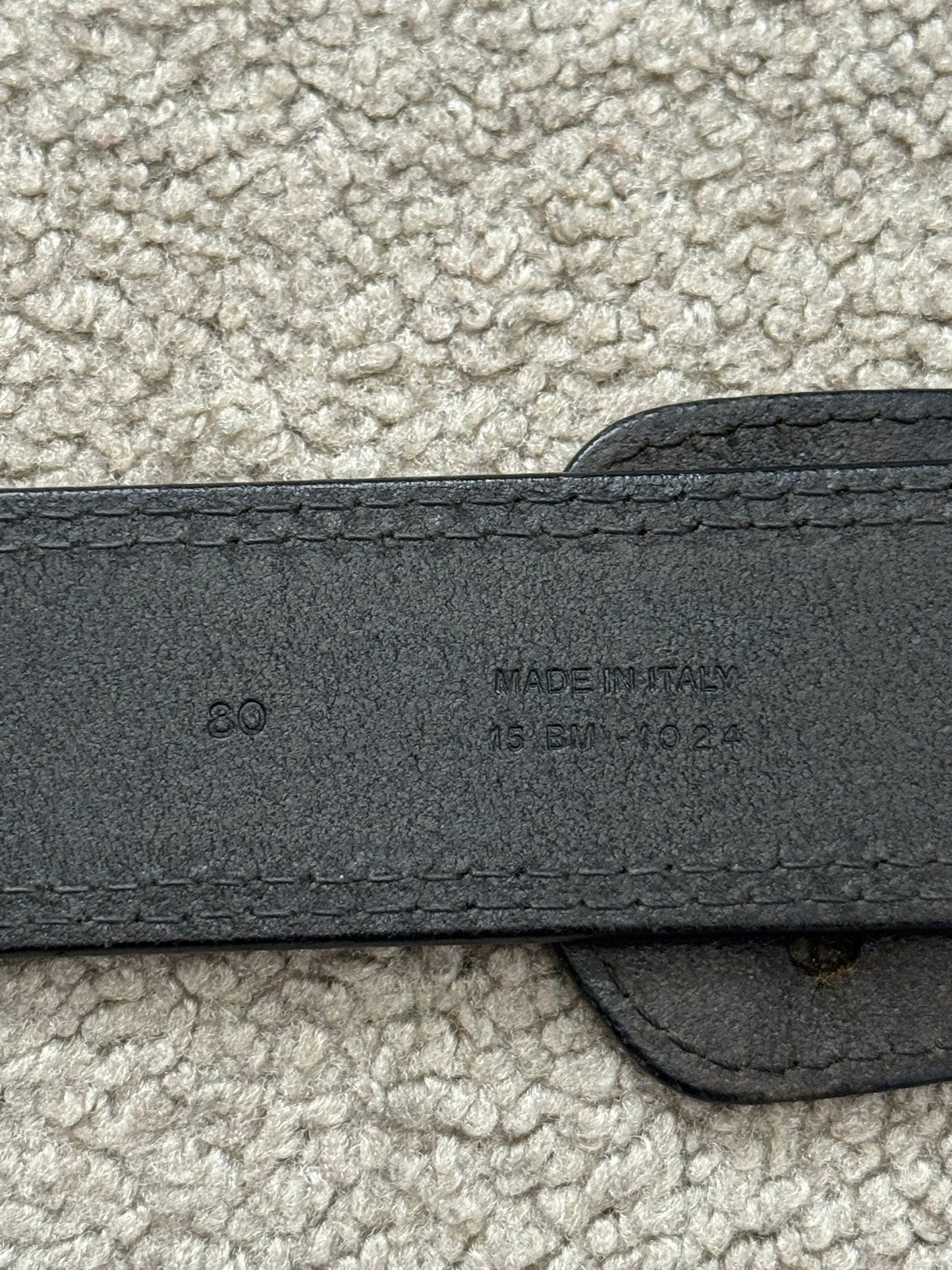 SS05 Dior Homme by Hedi Slimane Double Prong Black Leather Belt