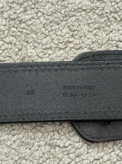 SS05 Dior Homme by Hedi Slimane Double Prong Black Leather Belt