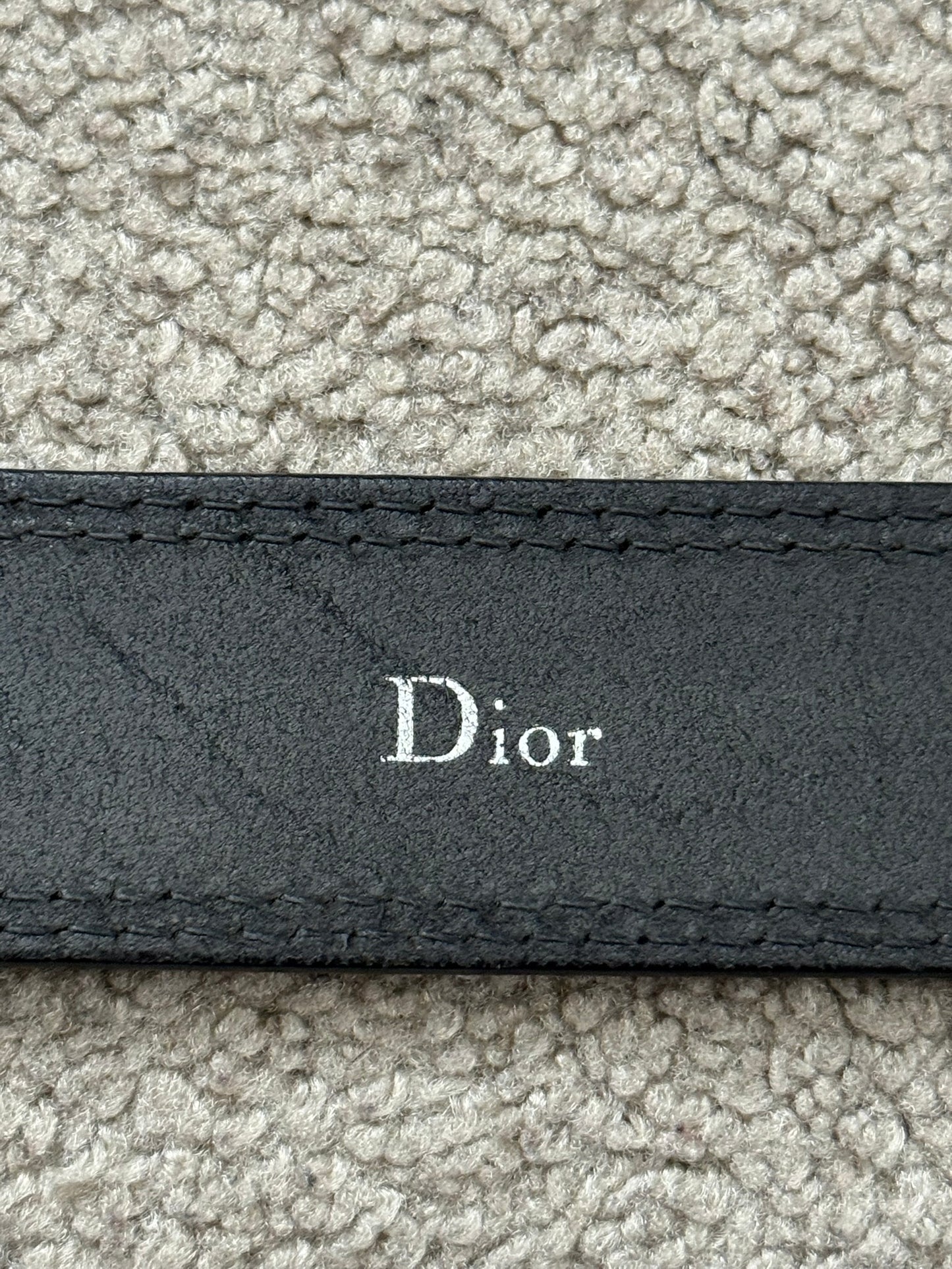 SS05 Dior Homme by Hedi Slimane Double Prong Black Leather Belt