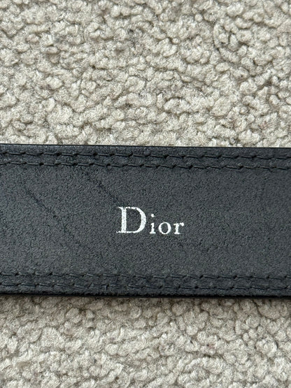 SS05 Dior Homme by Hedi Slimane Double Prong Black Leather Belt