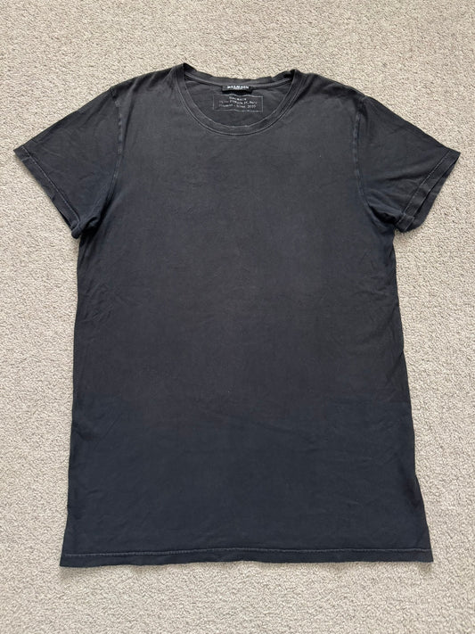 AW10 Balmain by Christophe Decarnin Distressed Black T Shirt