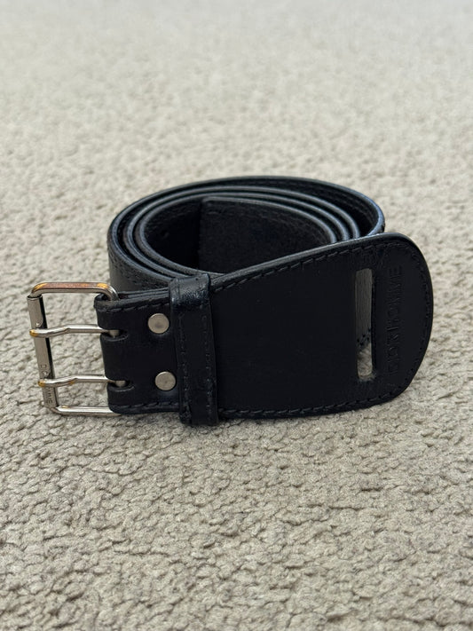 SS05 Dior Homme by Hedi Slimane Double Prong Black Leather Belt