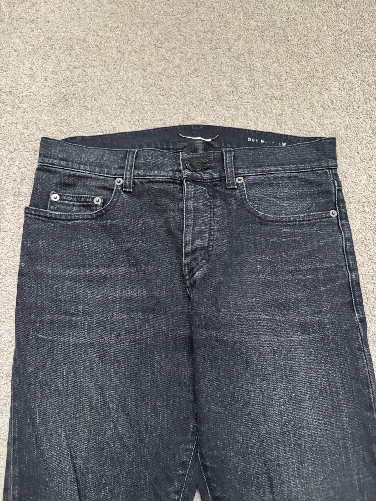 FW15 Saint Laurent by Hedi Slimane Black Washed D01 Denim Jeans