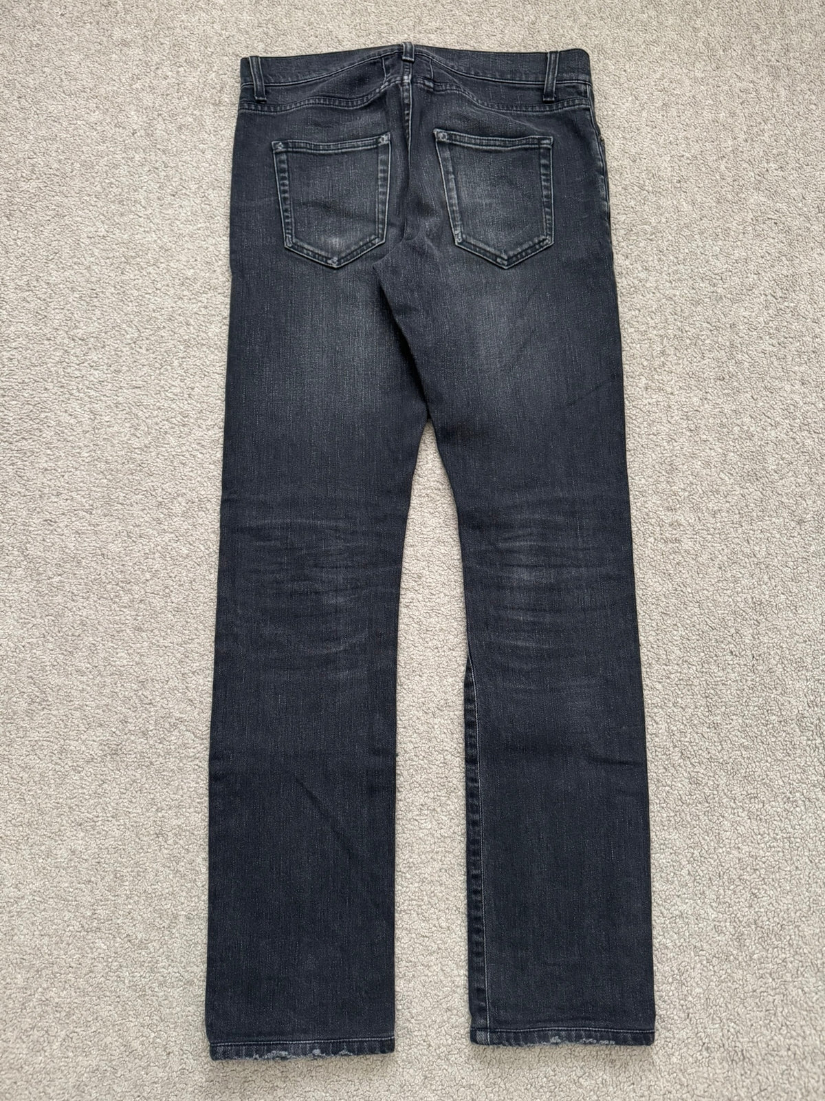 FW15 Saint Laurent by Hedi Slimane Black Washed D01 Denim Jeans