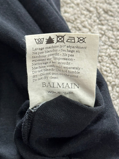 AW10 Balmain by Christophe Decarnin Distressed Black T Shirt