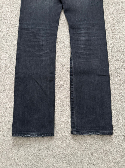 FW15 Saint Laurent by Hedi Slimane Black Washed D01 Denim Jeans