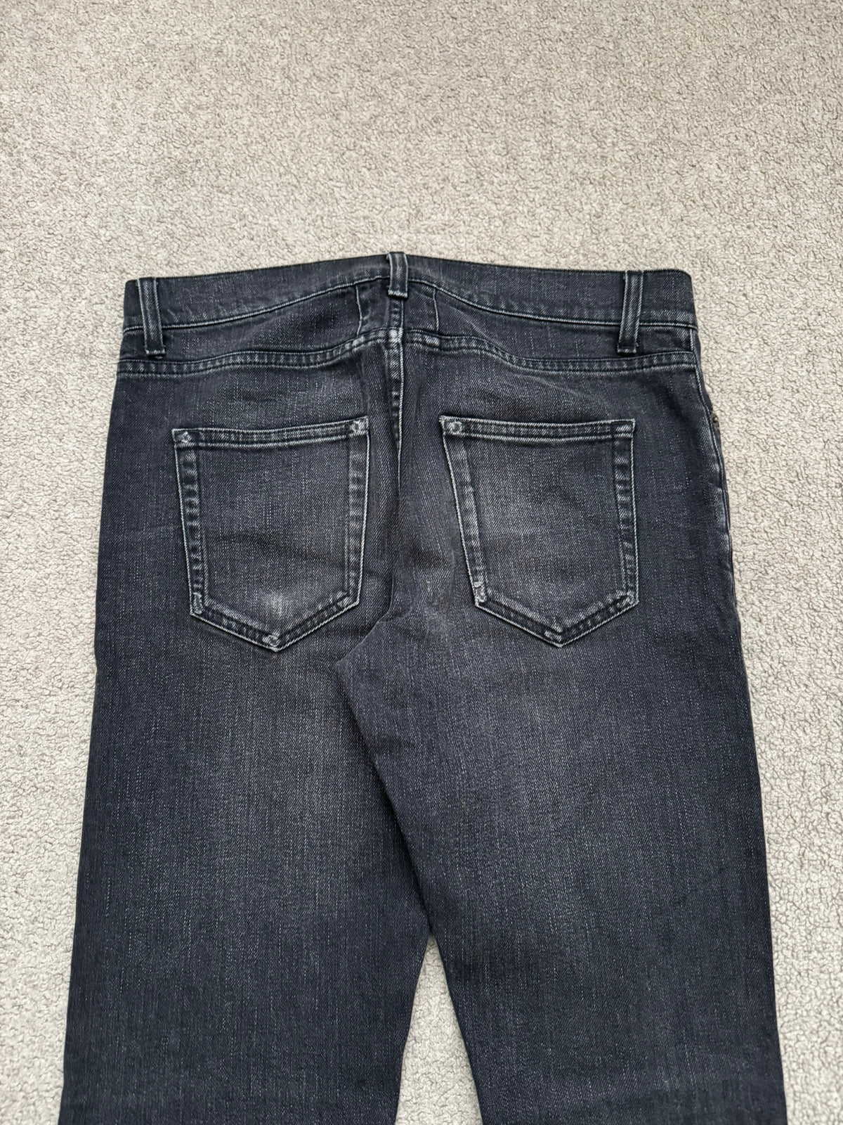 FW15 Saint Laurent by Hedi Slimane Black Washed D01 Denim Jeans