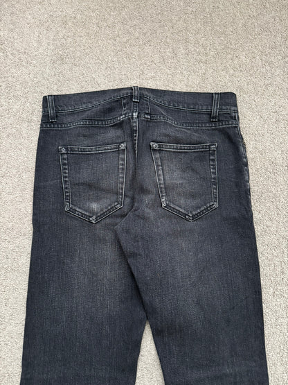 FW15 Saint Laurent by Hedi Slimane Black Washed D01 Denim Jeans