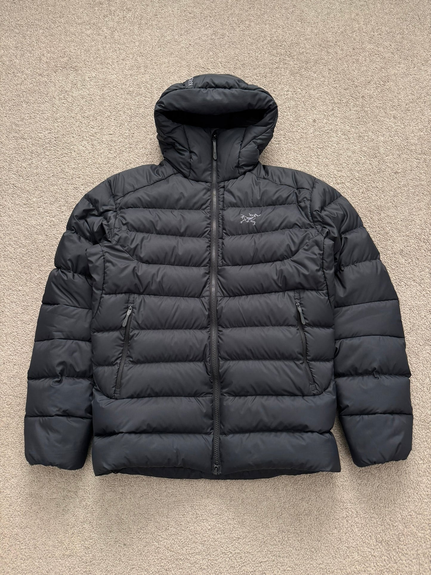 Arc'teryx Black Thorium Hooded Puffer Down Jacket