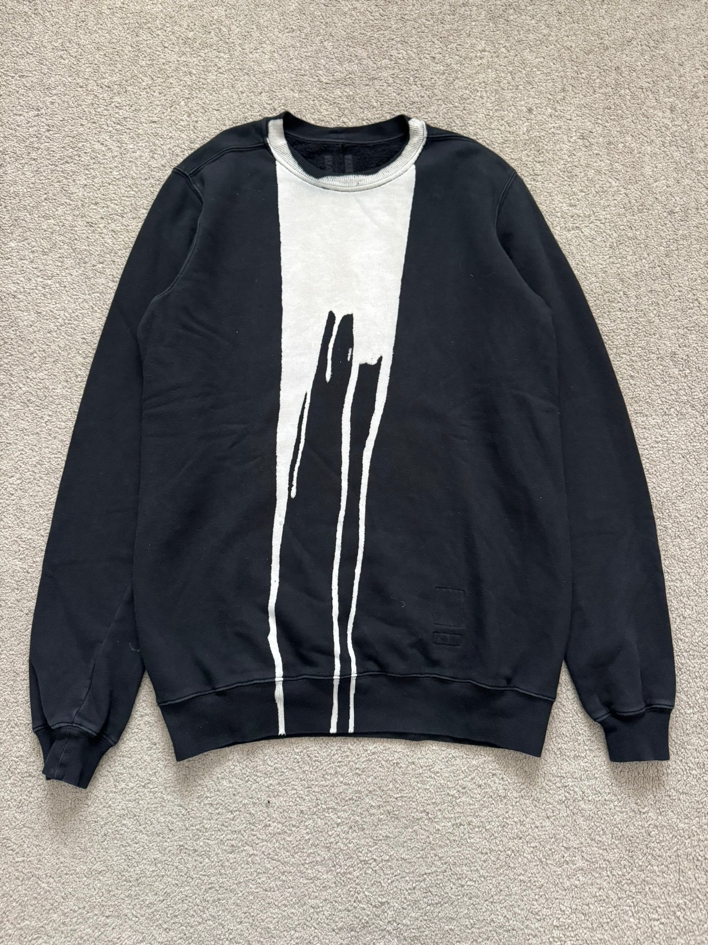 FW16 Rick Owens DRKSHDW Bleach "Vomit" Stain Sweatshirt