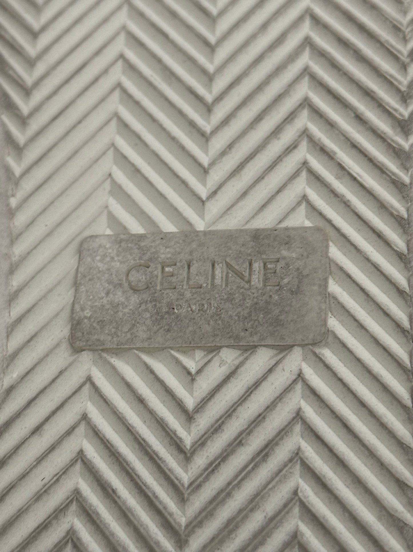 Celine TR 01 Triomphe White & Red Mid Top Sneakers