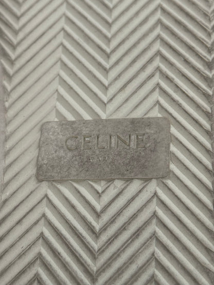 Celine TR 01 Triomphe White & Red Mid Top Sneakers