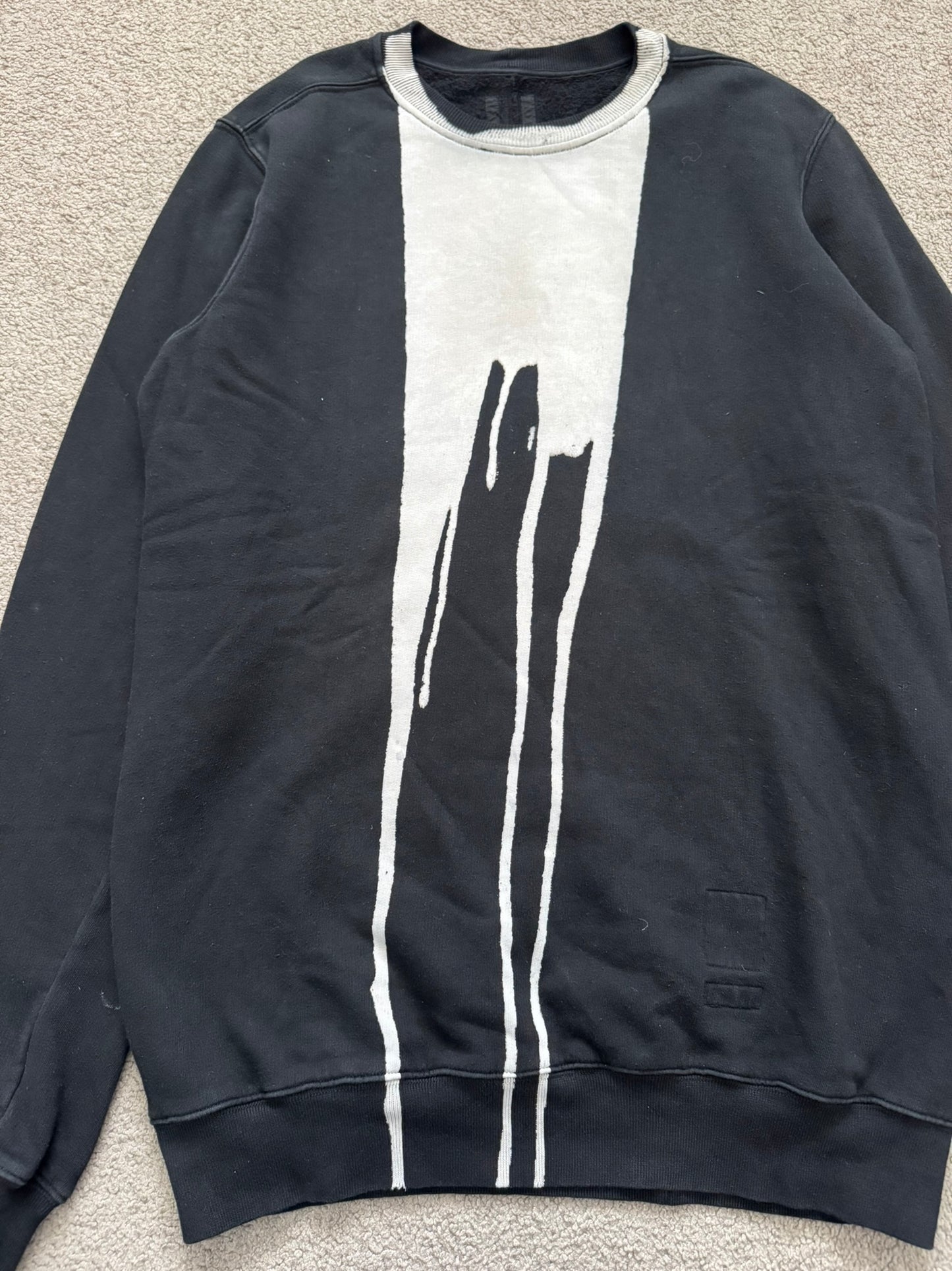 FW16 Rick Owens DRKSHDW Bleach "Vomit" Stain Sweatshirt