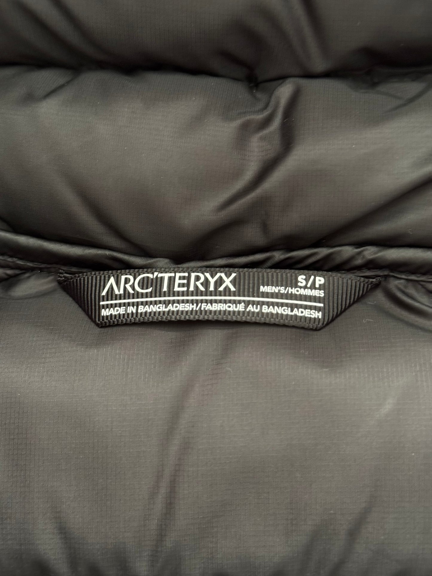 Arc'teryx Black Thorium Hooded Puffer Down Jacket