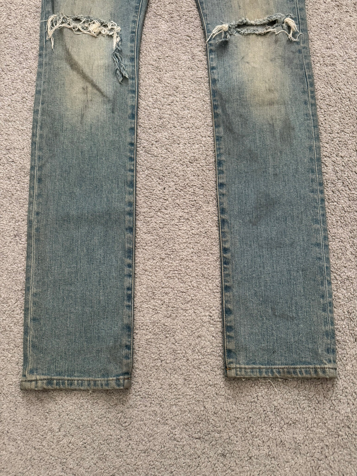 SS15 Saint Laurent by Hedi Slimane Crash Distressed D02 Denim Jeans