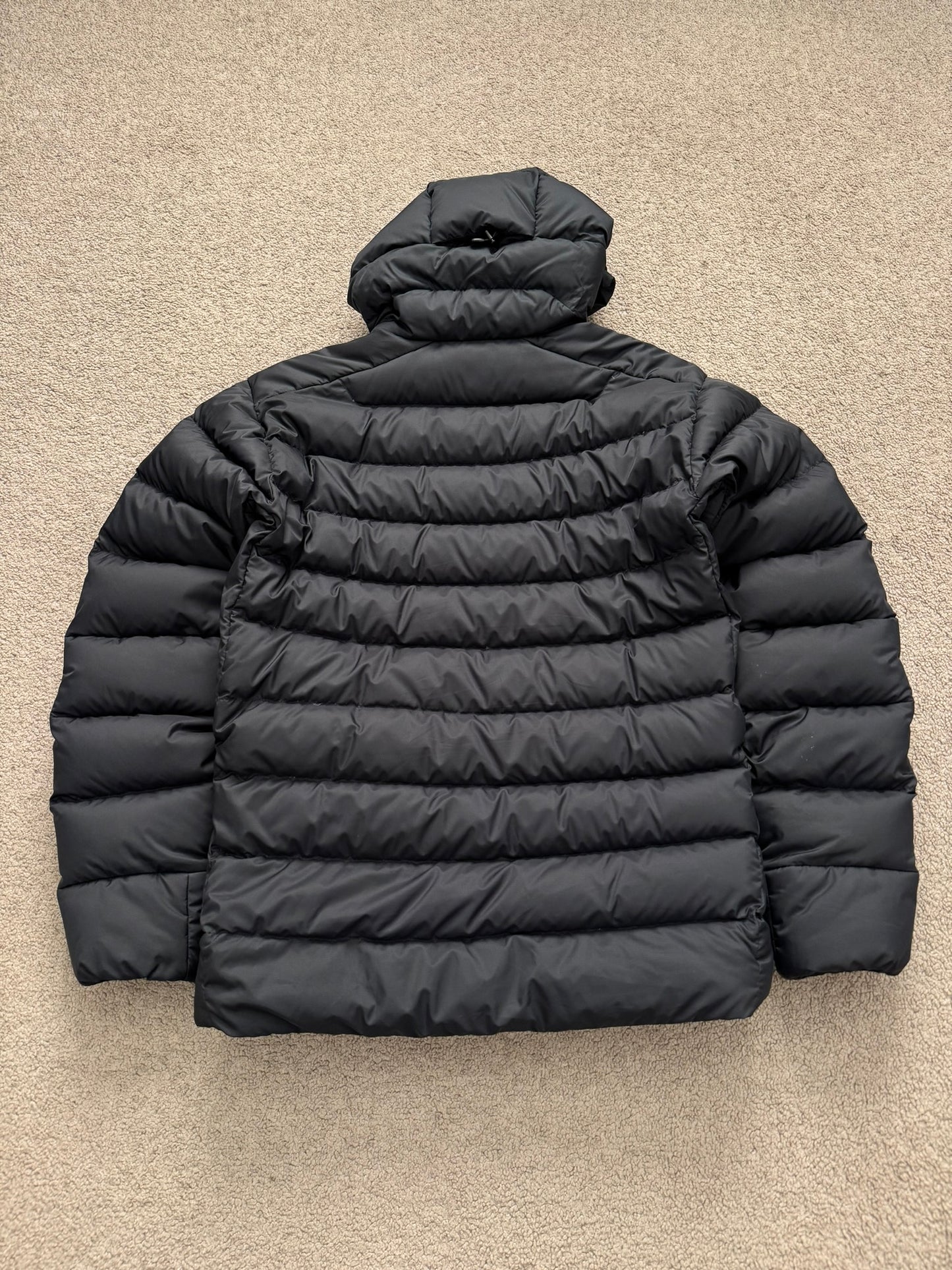 Arc'teryx Black Thorium Hooded Puffer Down Jacket