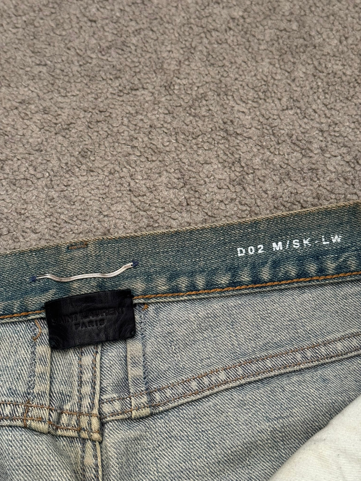 SS15 Saint Laurent by Hedi Slimane Crash Distressed D02 Denim Jeans