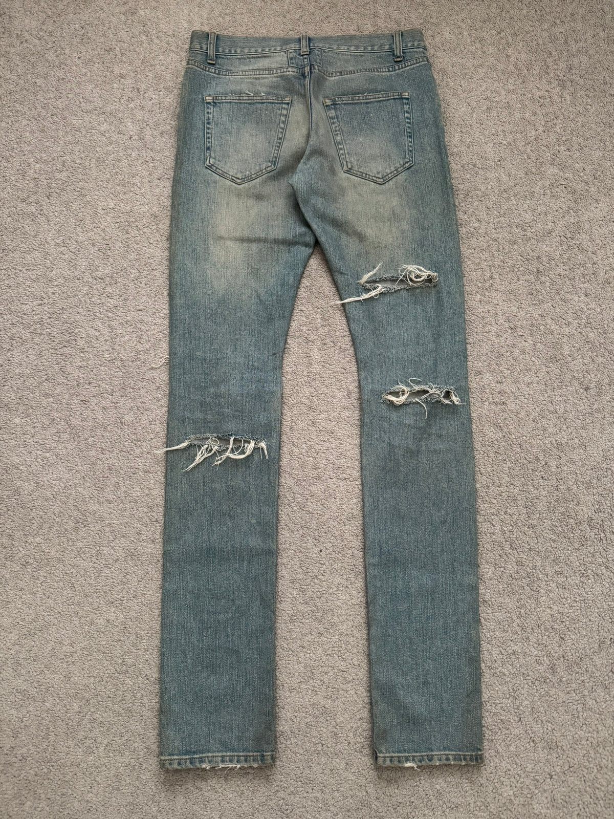 SS15 Saint Laurent by Hedi Slimane Crash Distressed D02 Denim Jeans
