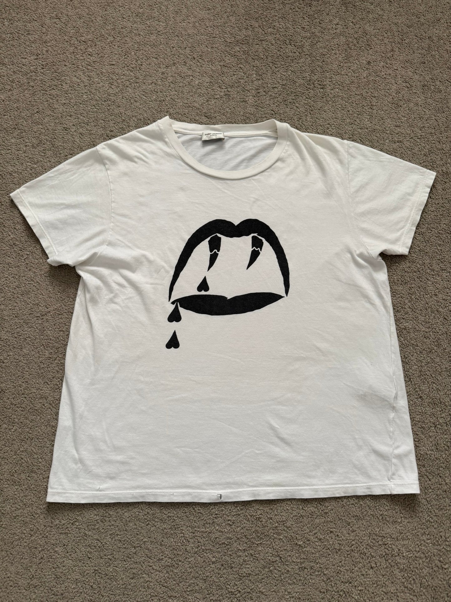 SS15 Saint Laurent by Hedi Slimane Blood Luster T Shirt