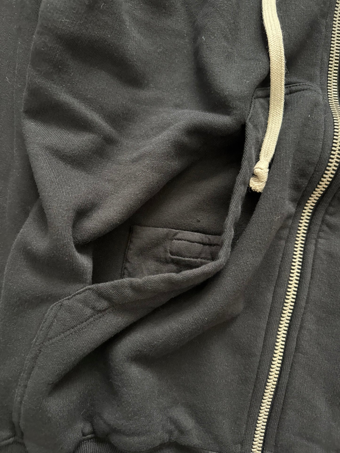 FW14 Rick Owens DRKSHDW Black Felpa Jason Zip Up Hoodie