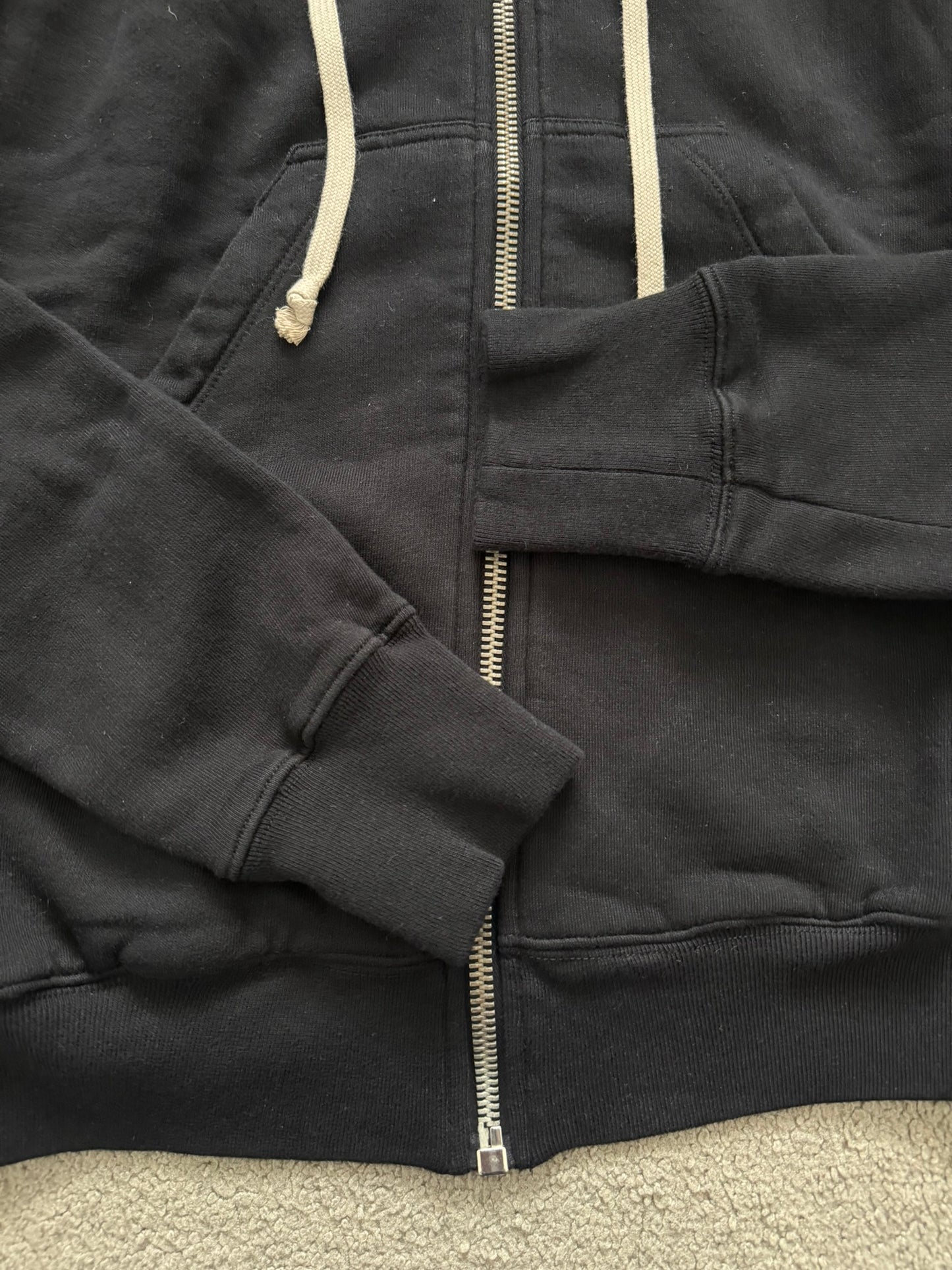 FW14 Rick Owens DRKSHDW Black Felpa Jason Zip Up Hoodie