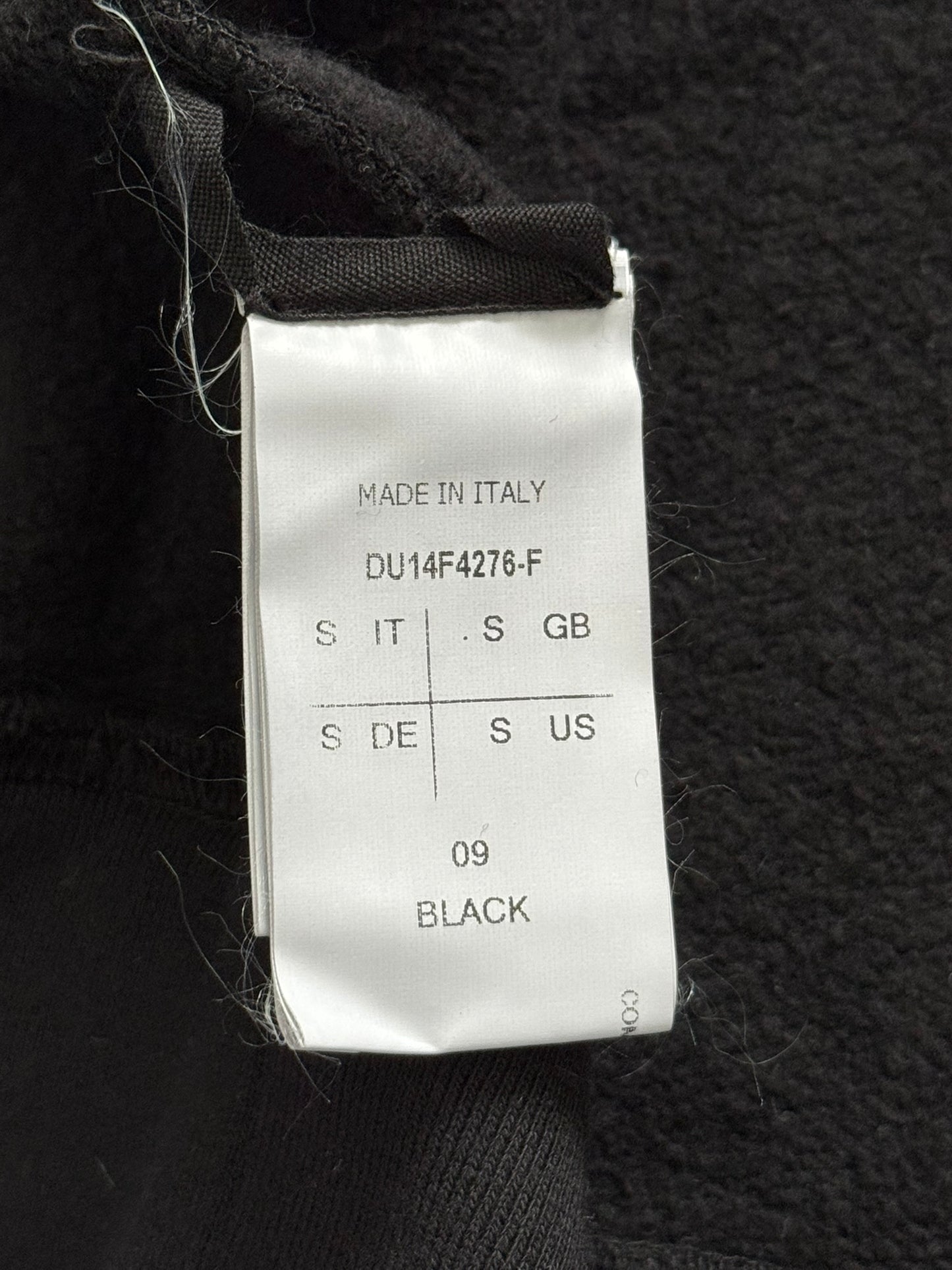 FW14 Rick Owens DRKSHDW Black Felpa Jason Zip Up Hoodie