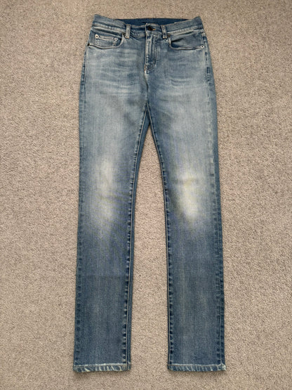FW16 Saint Laurent by Hedi Slimane Light Washed D02 Denim Jeans