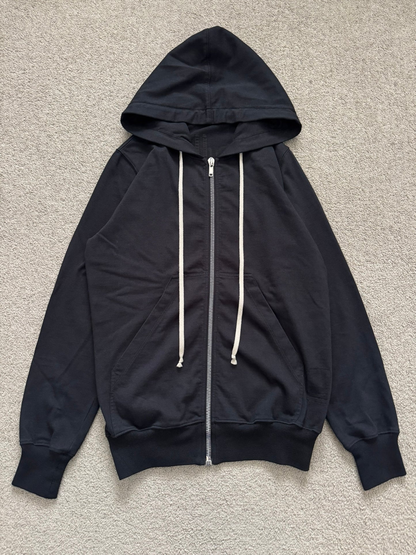 SS21 Rick Owens DRKSHDW Black Jason Zip Up Hoodie