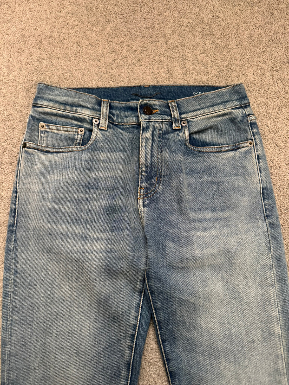FW16 Saint Laurent by Hedi Slimane Light Washed D02 Denim Jeans