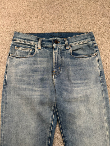 FW16 Saint Laurent by Hedi Slimane Light Washed D02 Denim Jeans