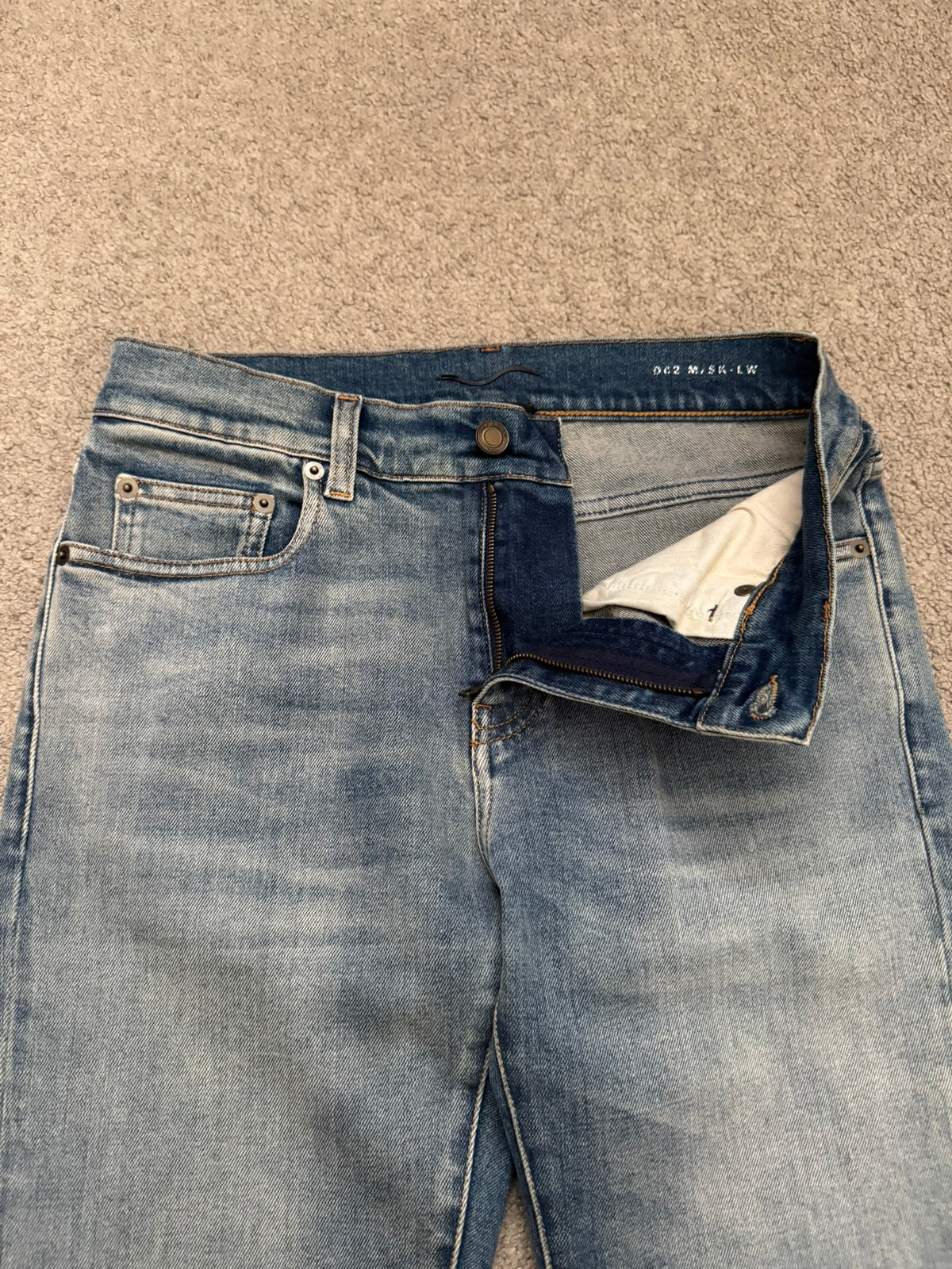 FW16 Saint Laurent by Hedi Slimane Light Washed D02 Denim Jeans